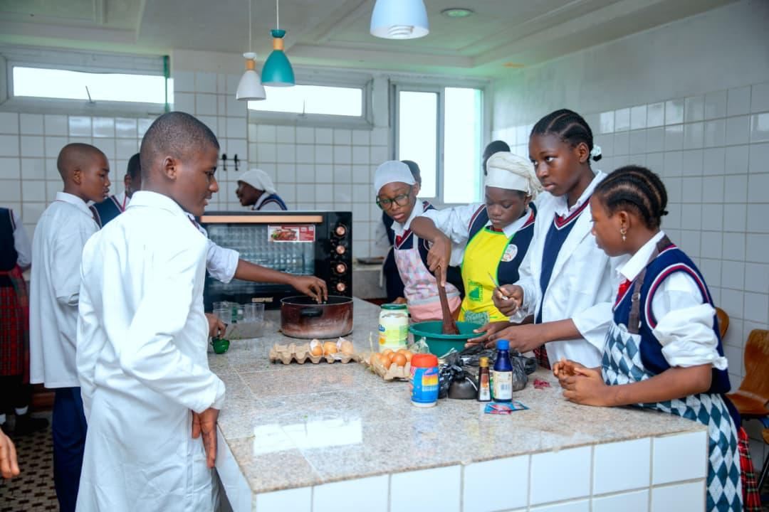 Salle de cuisine pédagogique de l'école